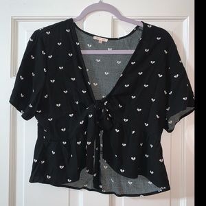 Pacsun Tie Front Crop Top